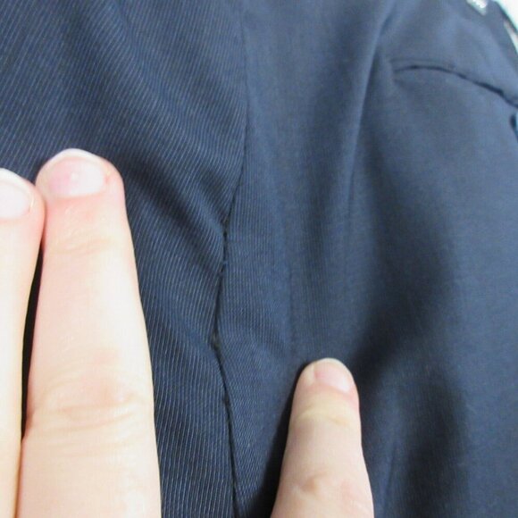 Angelico Viapiana Suit 100% Wool Men Size 48 Black Single Breasted Business 790 - Picture 7 of 15